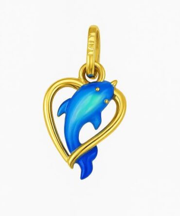 Womens Dolphin Gold Pendant