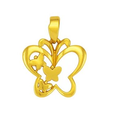 Womens Butterfly Gold Pendant