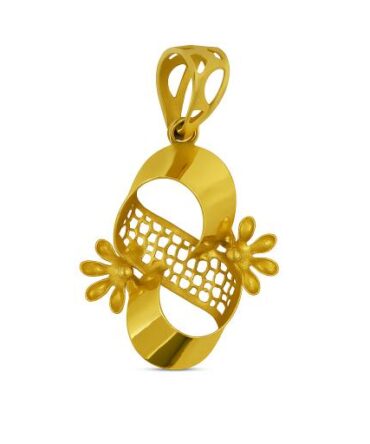 Womens Dynamic Gold Pendant