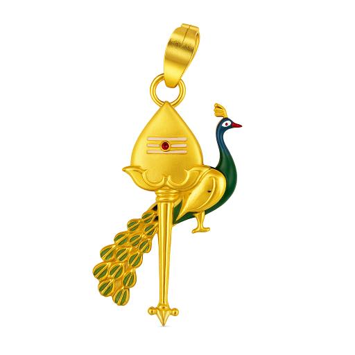 Peacock Gold Pendent