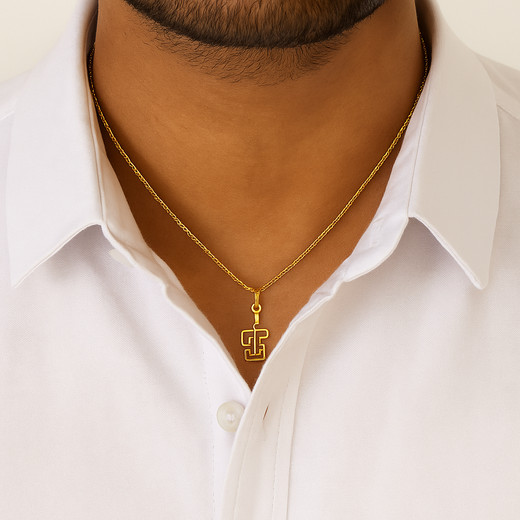 OM Gold Pendant - Image 2