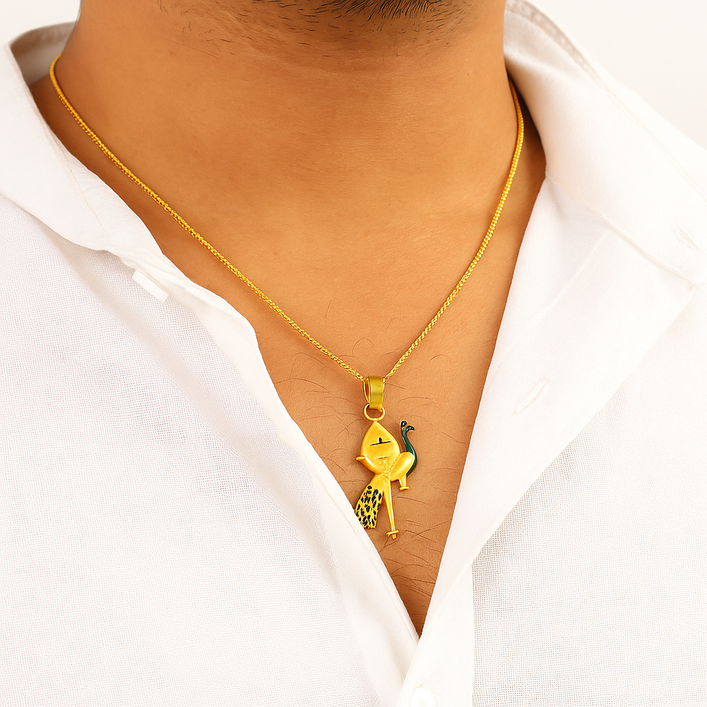 Peacock Gold Pendent - Image 2