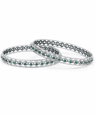 Green Grace Oxidized Bangles