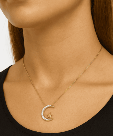 Moon & Star Pendant Chain