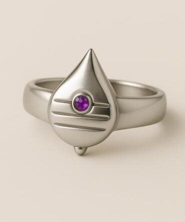 Teardrop Groove Silver Ring