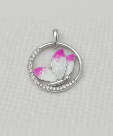 Enchanted Butterfly Circle Pendant