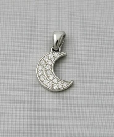 Crescent Moon Gold Pendant