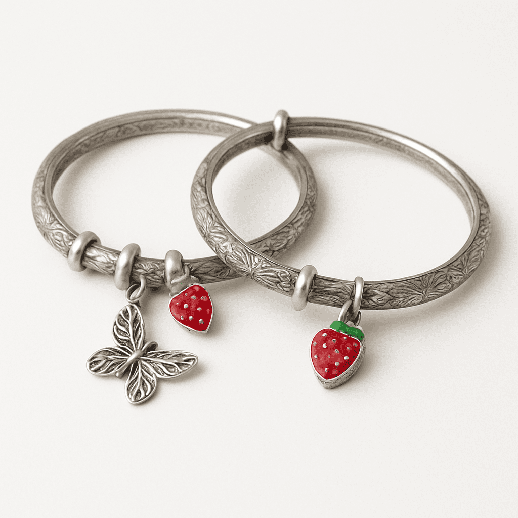Strawberry Charm Kids Bangle