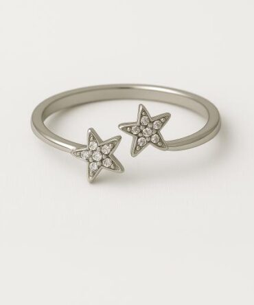 Twinkling Stars Silver Ring