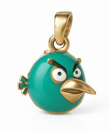 Angry Bird Silver Charm Pendant