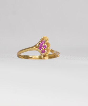 Pink Stone Flower Ring
