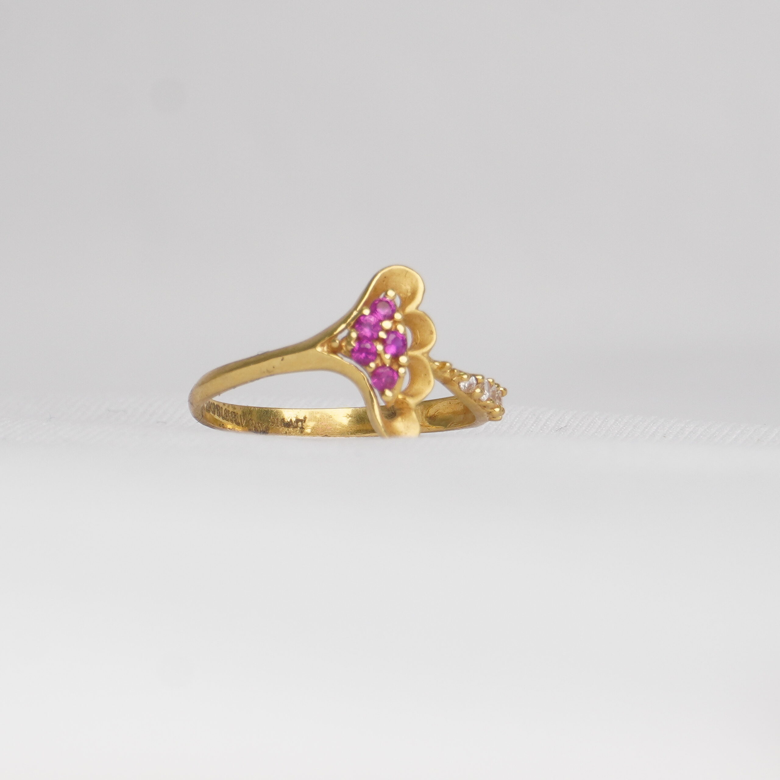 Pink Stone Flower Ring