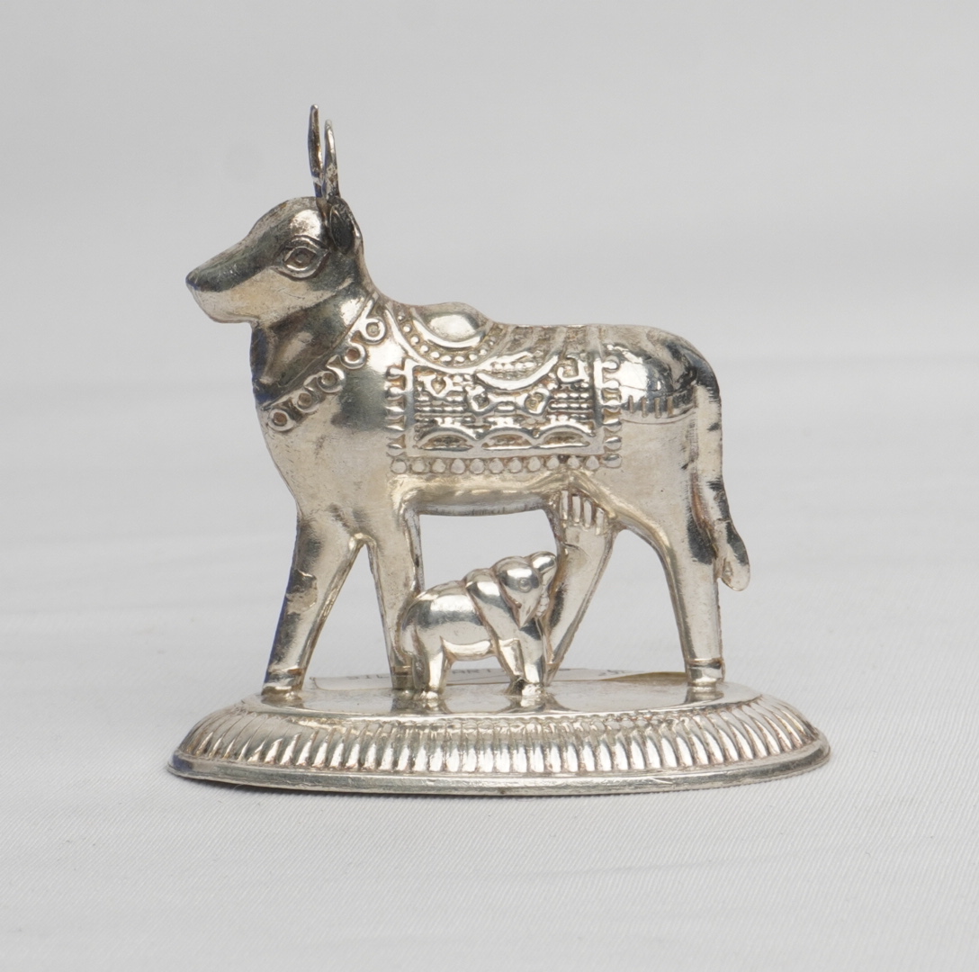 Silver Kamadhenu Idol