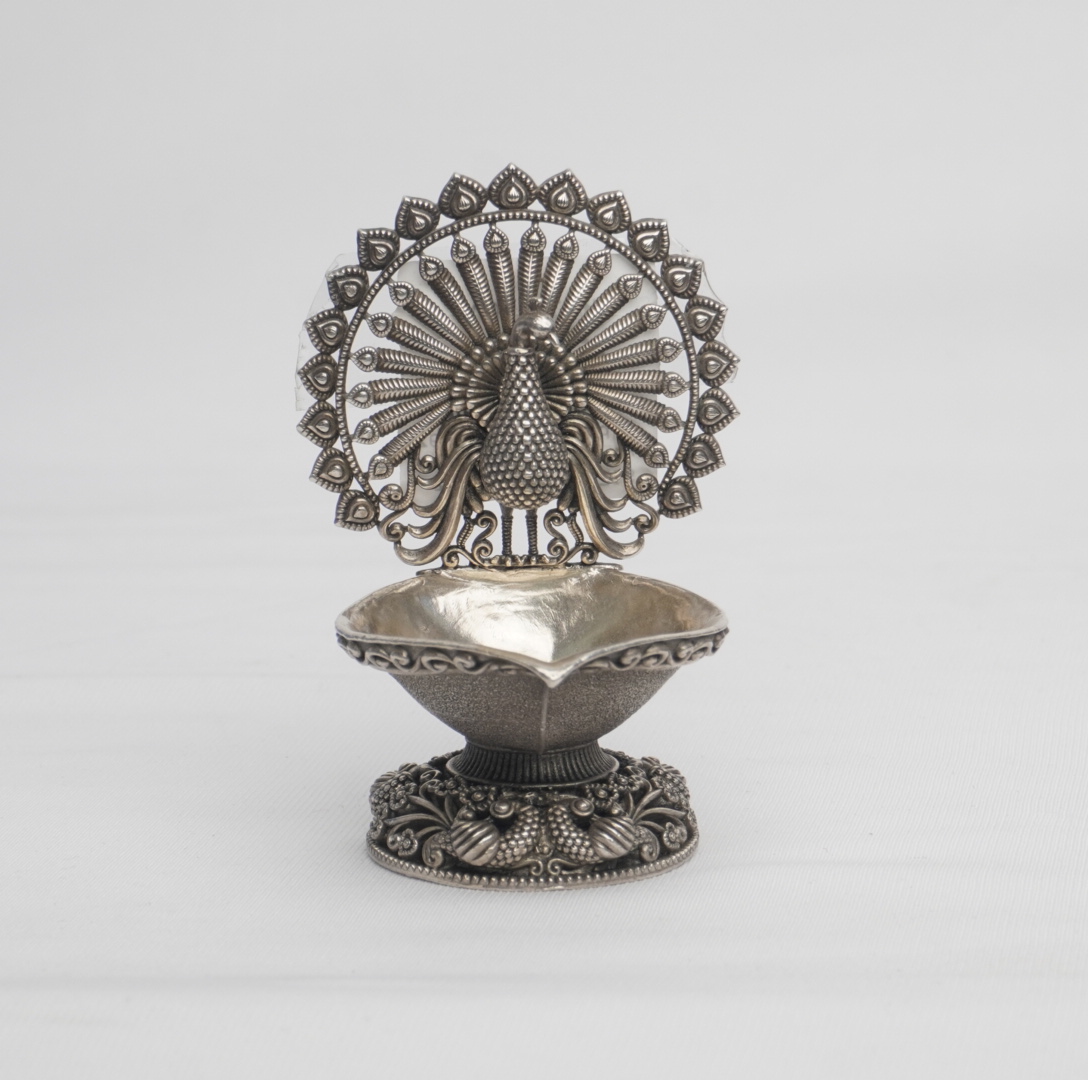 Antique Peacock Lamp