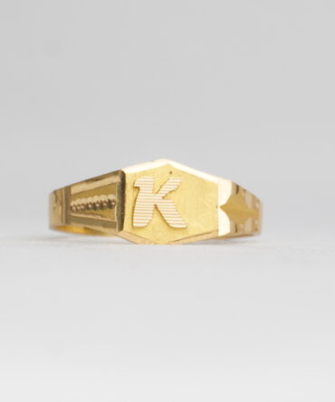 "k" Letter Ring