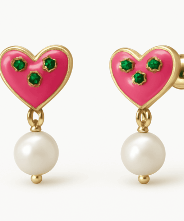 Pearl Pop Heart Stud