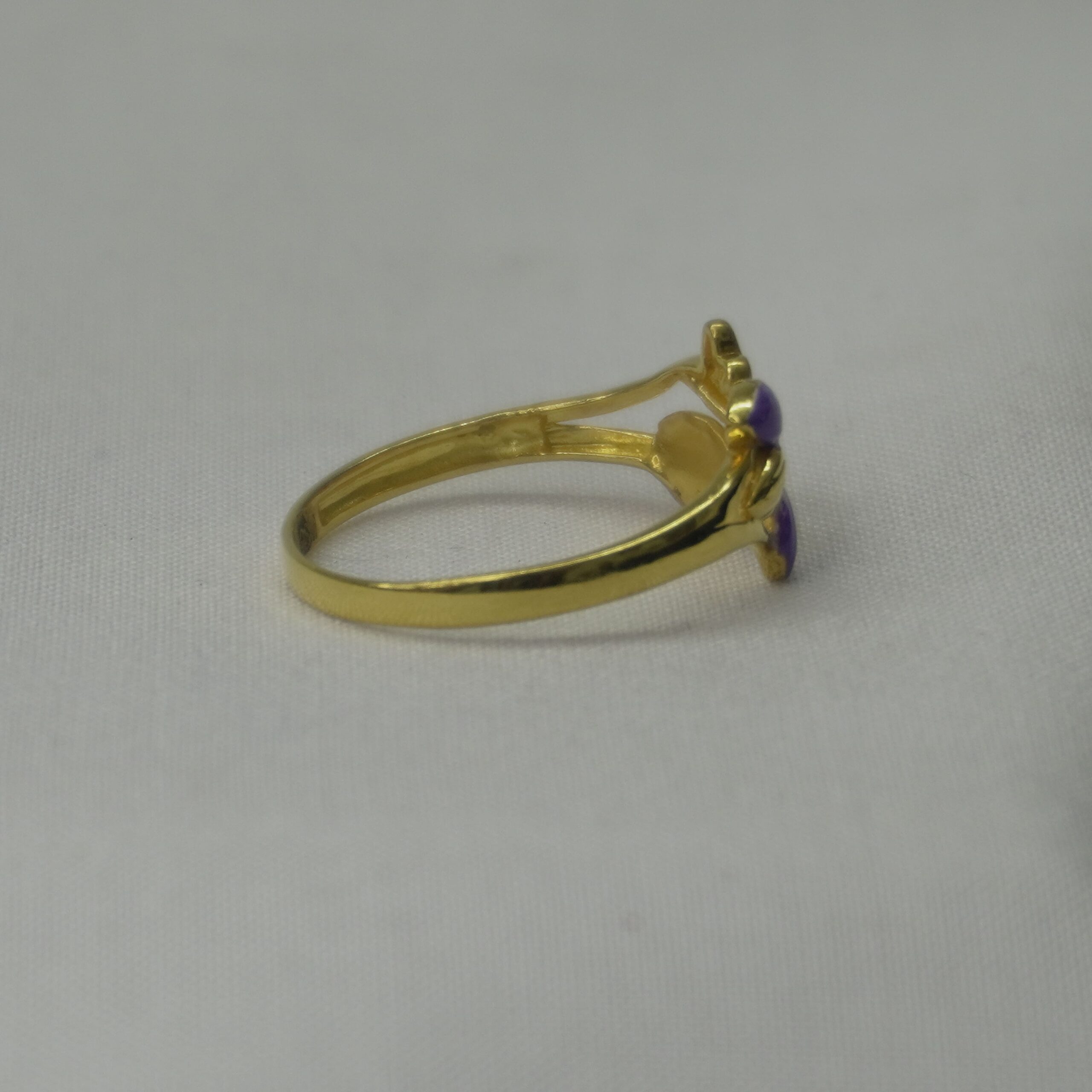 Lavender Petal Gold Ring - Image 2