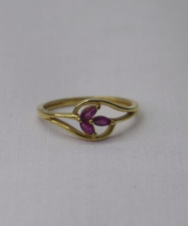 Ruby Petal Ring