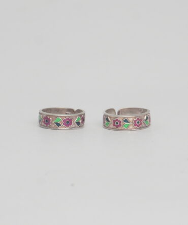 ColorBloom Silver Toe Ring