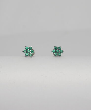 Green Flower Stud